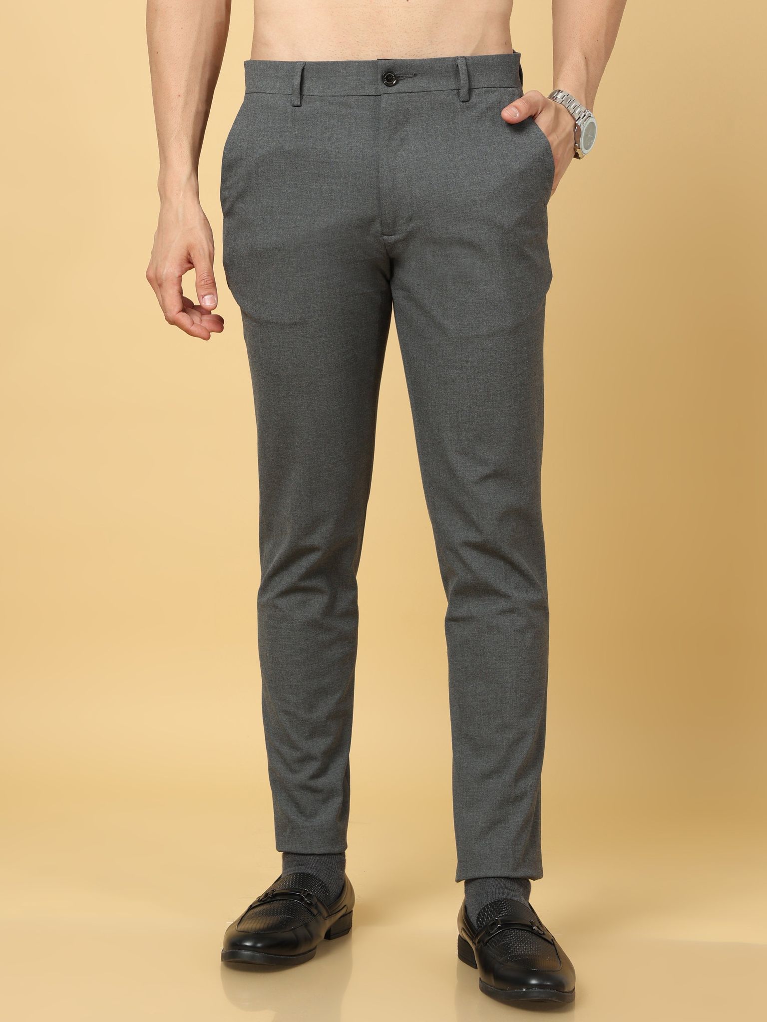 Essential Ash Grey Sleek Formal Trouser