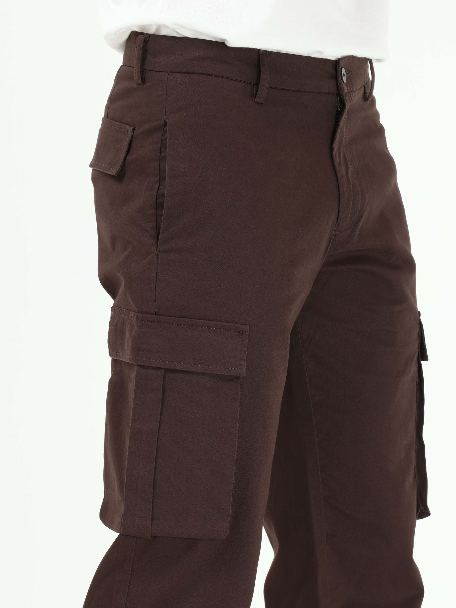 Finest Twill Brown Baggy Fit Cargo