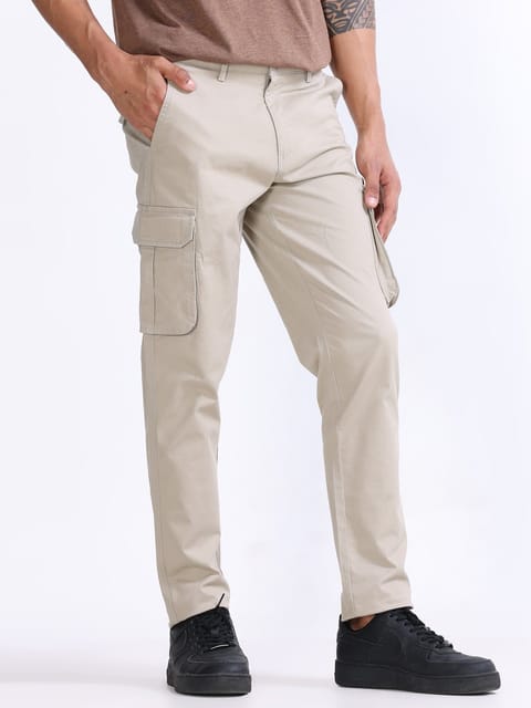 Fine Twill Beige Elevated Cargo