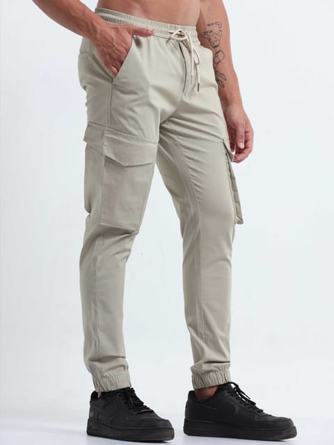 Air Sense Beige Cargo Joggers