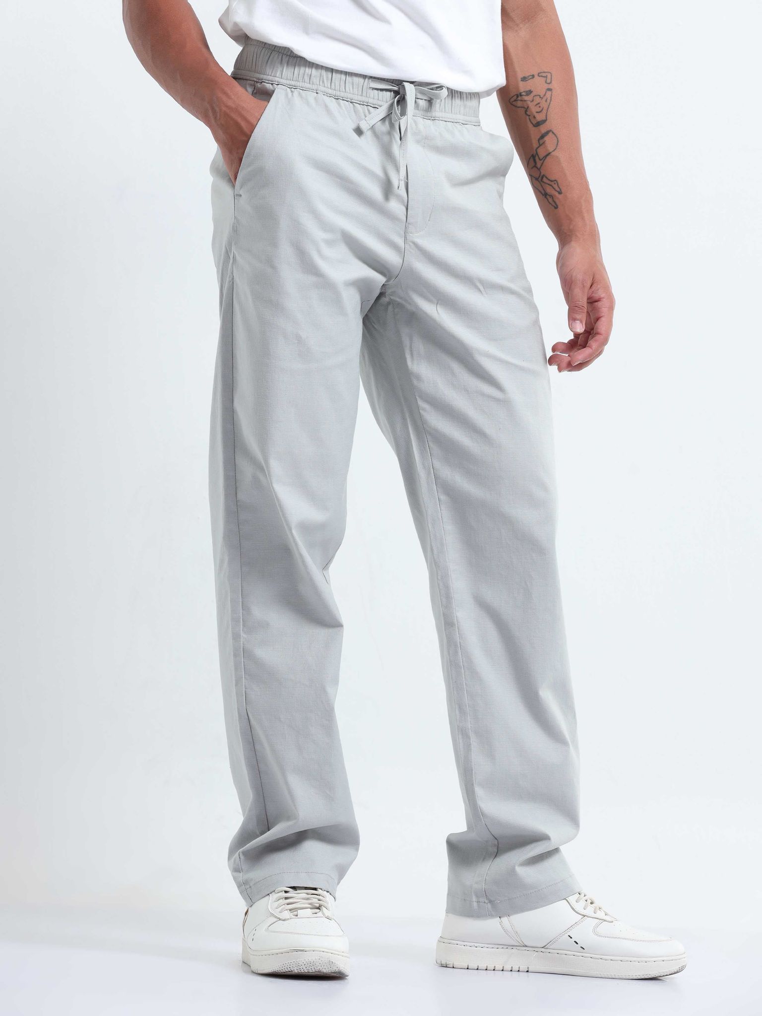 Verve Structural Grey Relaxed Pants