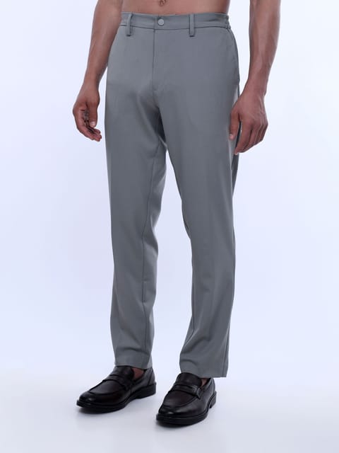 Soft Handle Tailored Light Grey Trousers