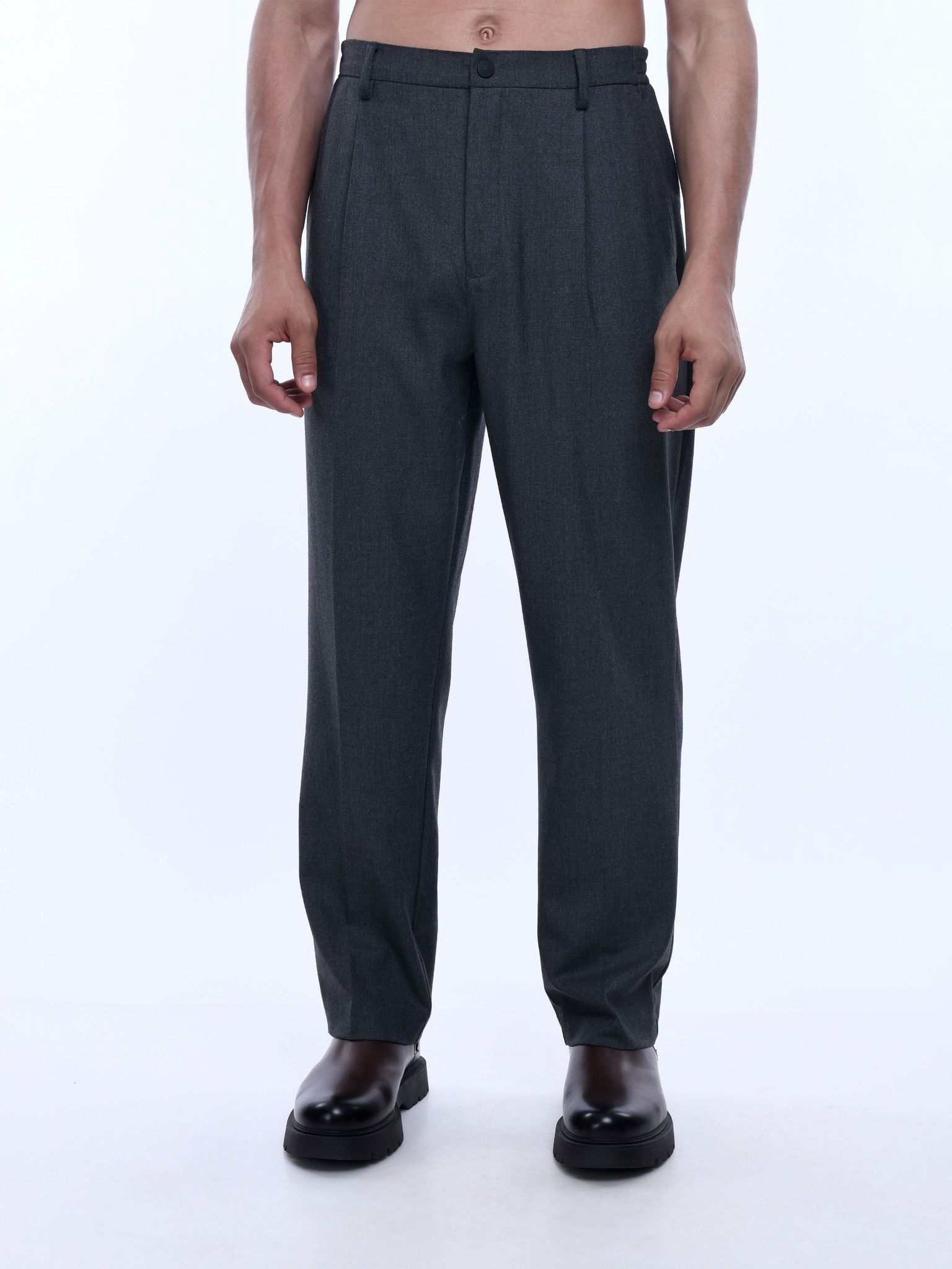 Soft Handle Relaxed Dark Grey Trousers