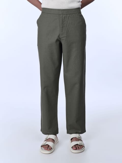 Raw Slub Relaxed Olive Flexiwaist Pants