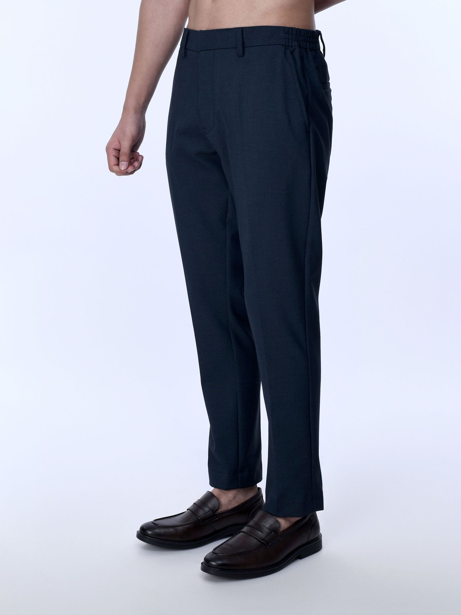 Soft Miracle Navy Tailored Trousers