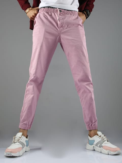 Men Joggers-Aesthetic Pink