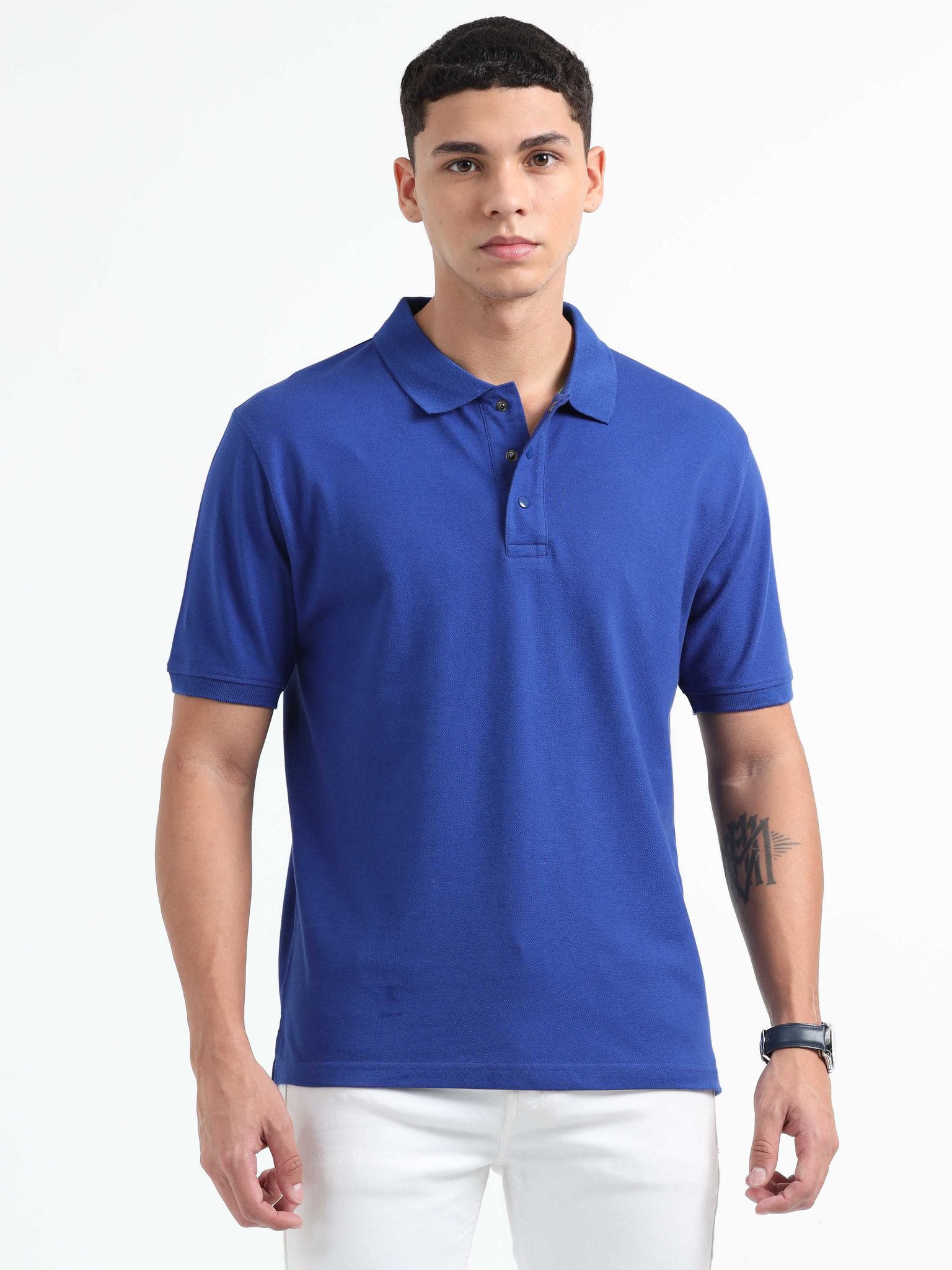 Caslay Organic Cotton - Royal Blue Polo T-Shirt