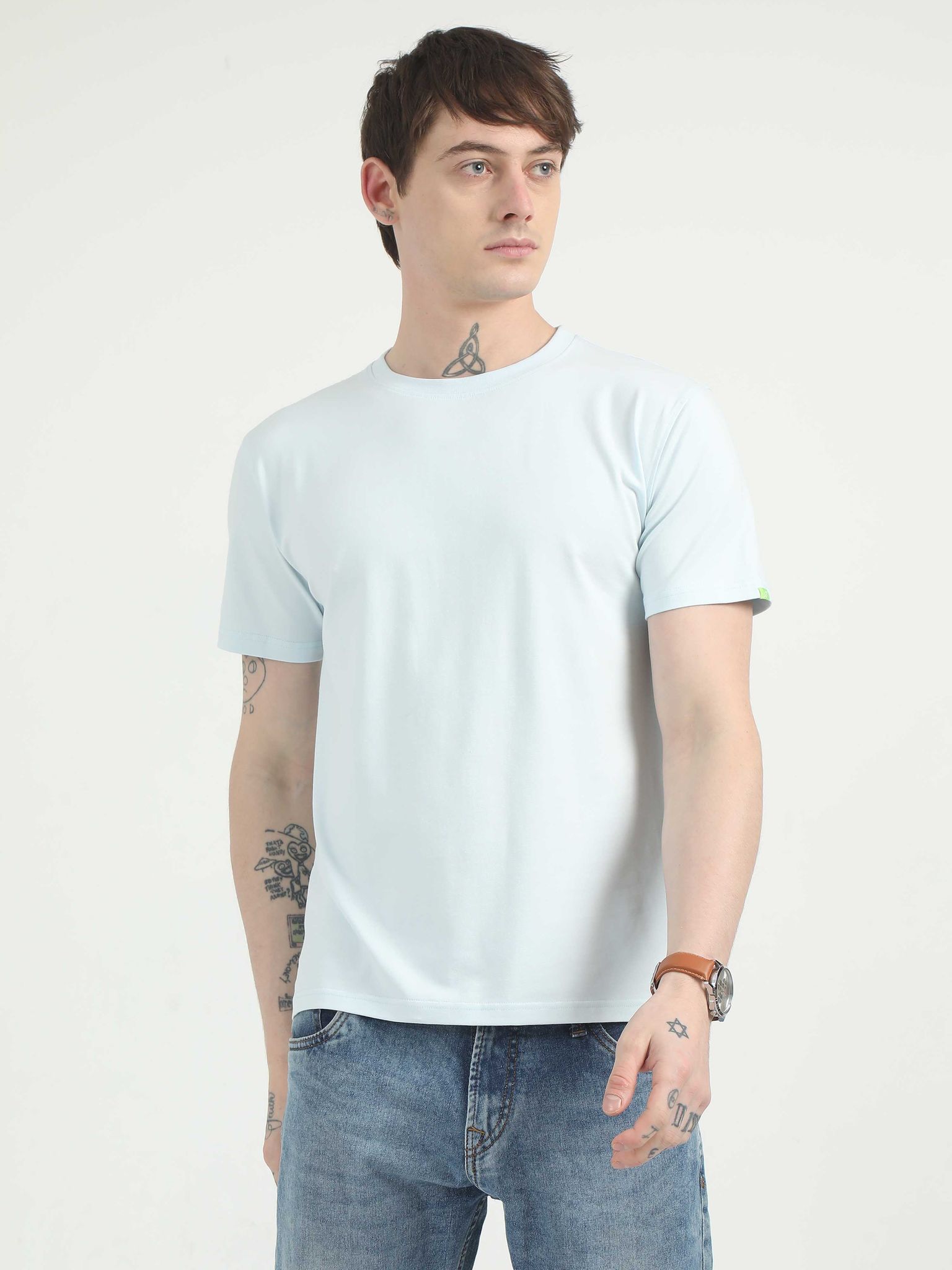 Caslay Organic - Ice Water Crew Neck Solid T-Shirt