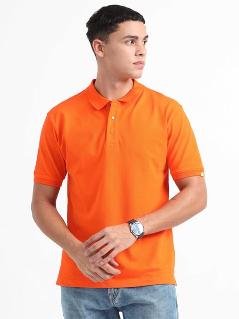 Caslay Organic Cotton - Orange Polo T-Shirt