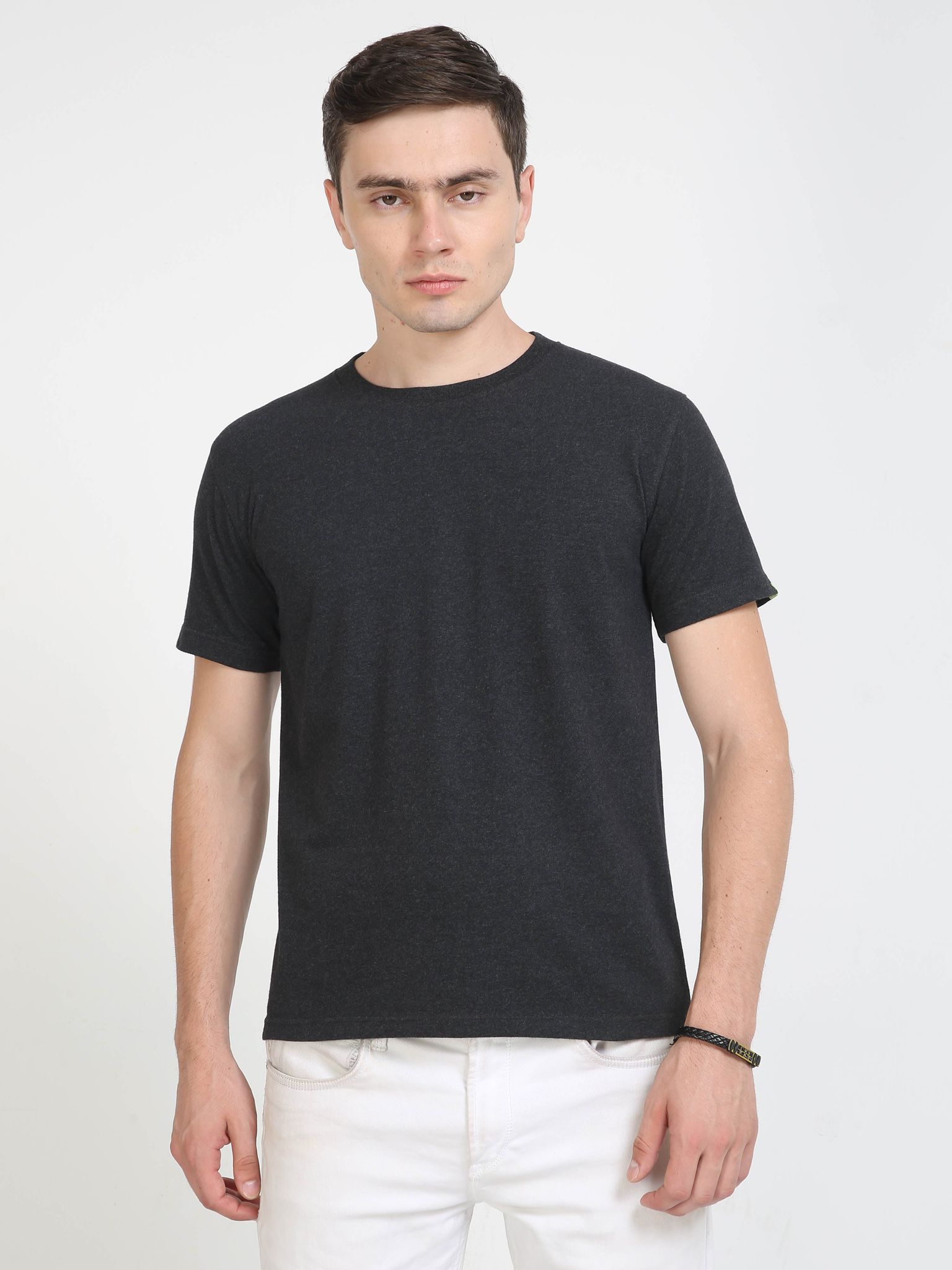 Sustainable Crew Neck T-shirt - Charcoal