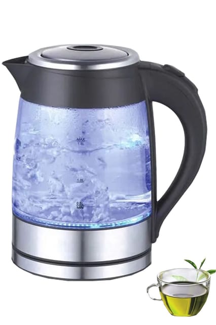 PUTHUSU SLEEK GLASS KETTLE WITH LED ILLUMINATION 1.8 LITER H 195