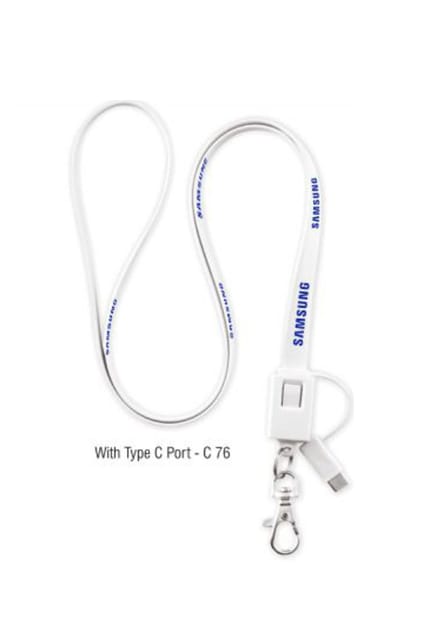 PUTHUSU LANYARD CHARGING CABLE WITH LIGHTING WITH MICRO USB WITH TYPE C PORT C 76