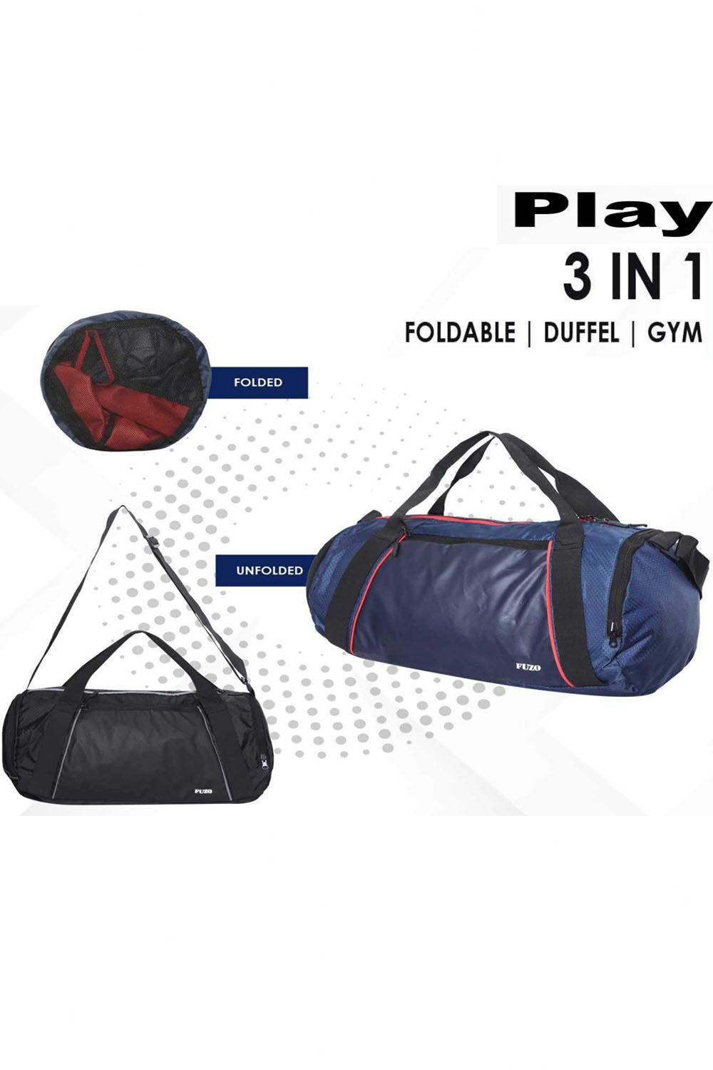 FUZO 3 IN 1 foldable|gym|duffle ARTR TGZ 1107