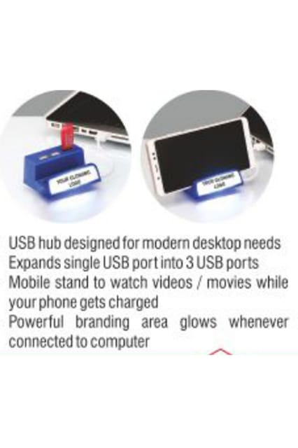 PUTHUSU 3 USB HUB WITH MOBILE STAND AND LOGO HIGHLIGHT C 85