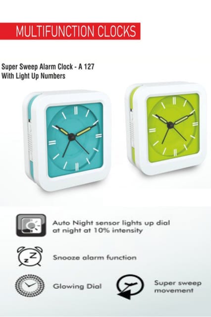 PUTHUSU SUPER SWEEP ALARAM CLOCK WITH LIGHT UP NBUMBERS A 127