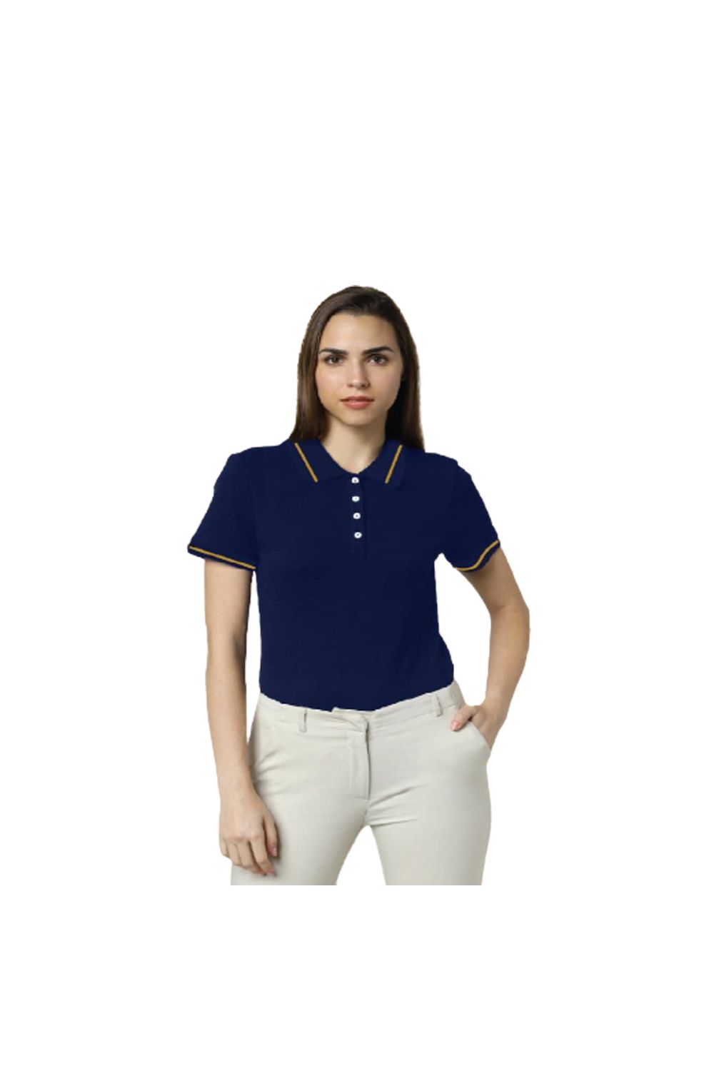 Vero Moda Tipping Polo Women T-Shirt Navy Blue