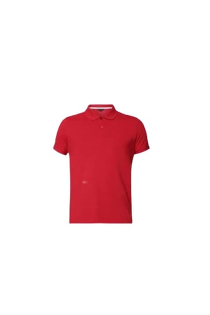 Jack&Jones Men's Solid Polo T-Shirt Red