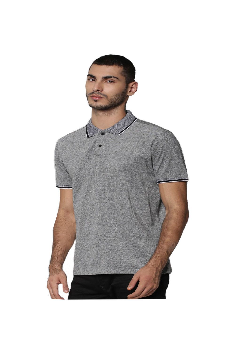 Jack&Jones Men's Viktor Polo T-Shirt Grey