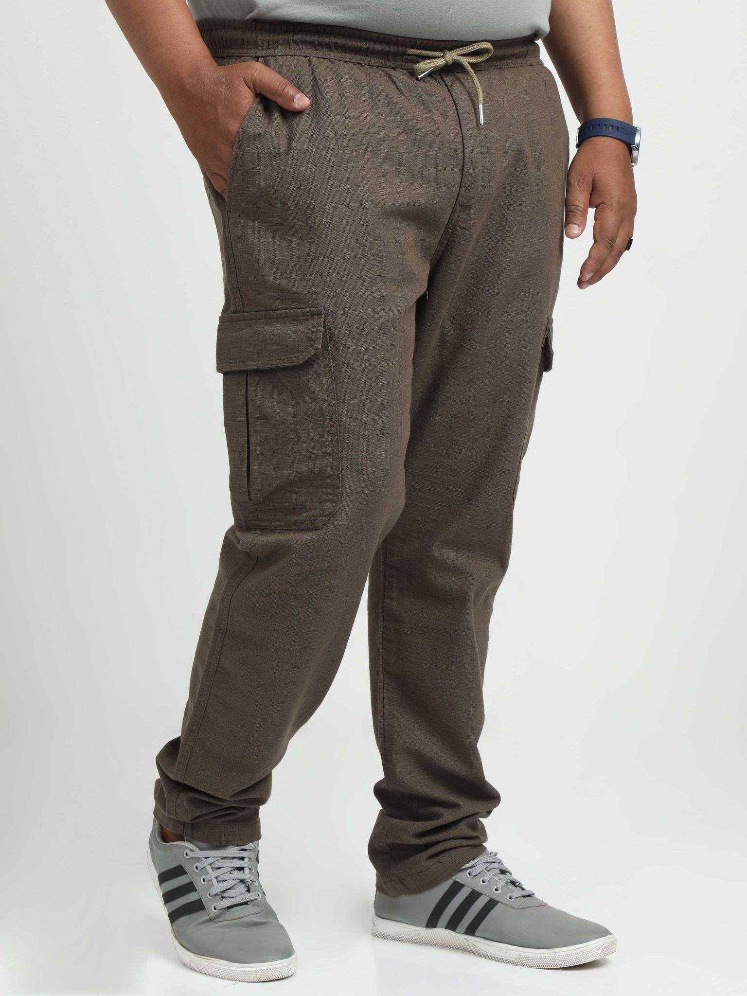 Men Lazy Linen Plus - Brown