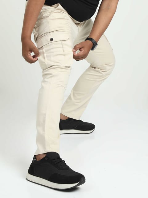 Men Plus Cargo-Cream