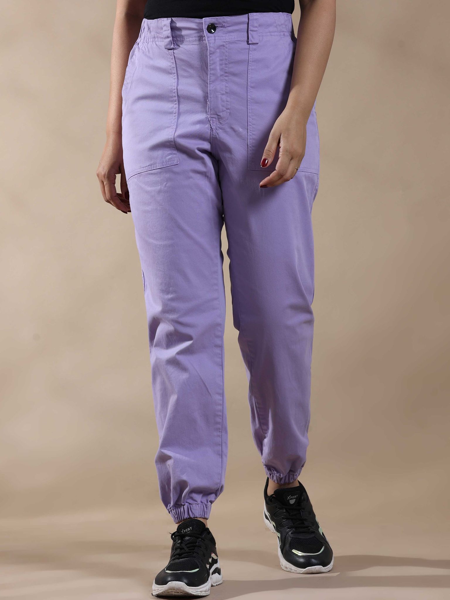 Women Vintage Lilac Jogger Pants