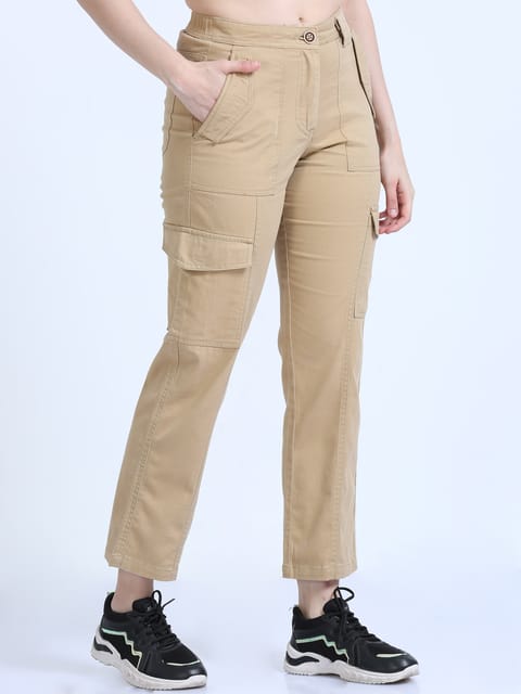 Women Bolsillo Cargo-khaki