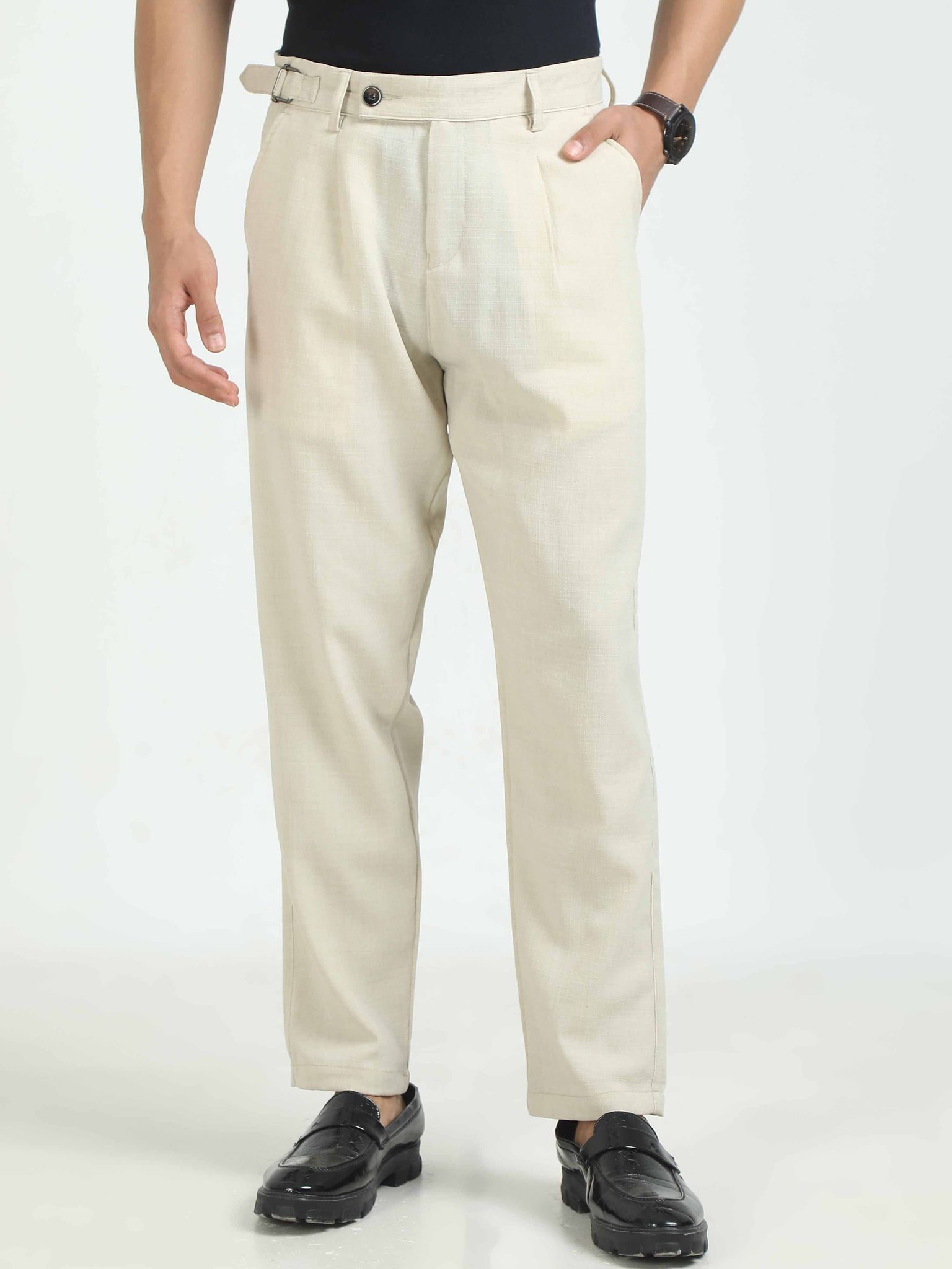 Men Air Linen Summer Pants-Beige