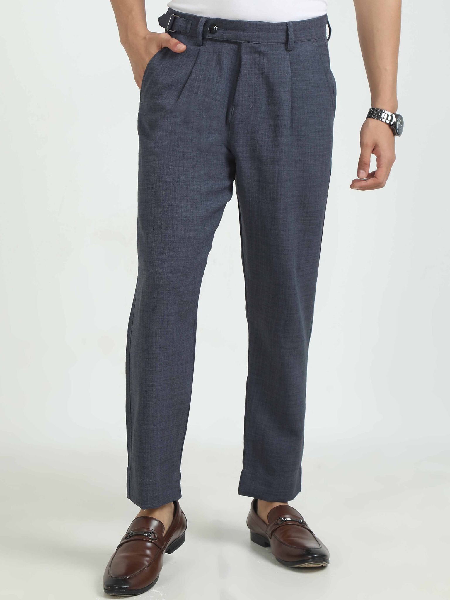 Men Air Linen Pants-Dk Grey