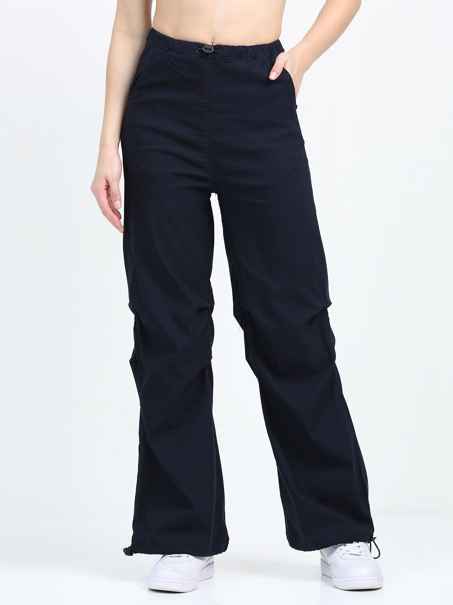 Women Parachute Trouser-Navy