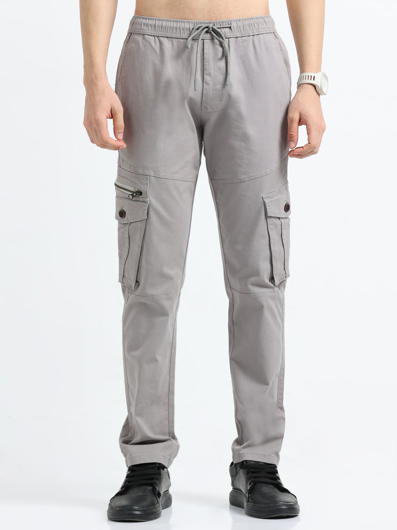 Men Zipper Cargo-Biscuit