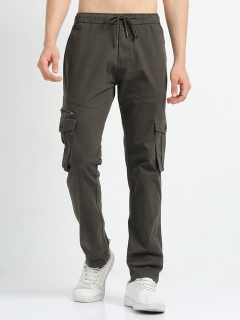 Men Zipper Cargo-Olive