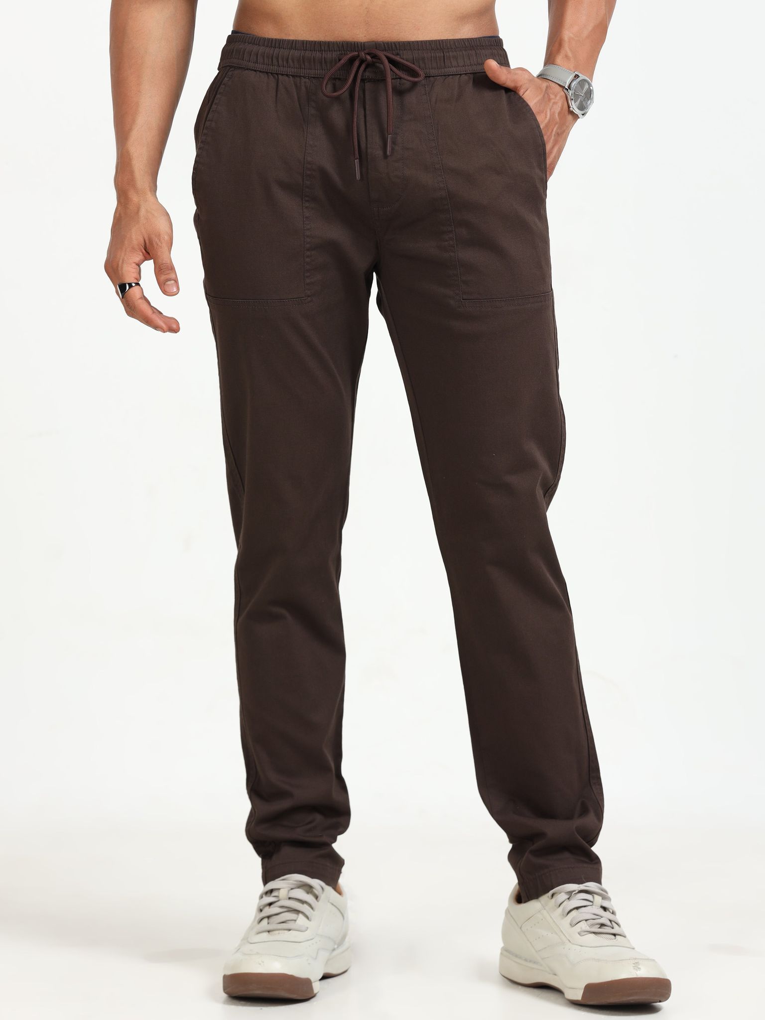 Men Comfy Airport Pant-Brown