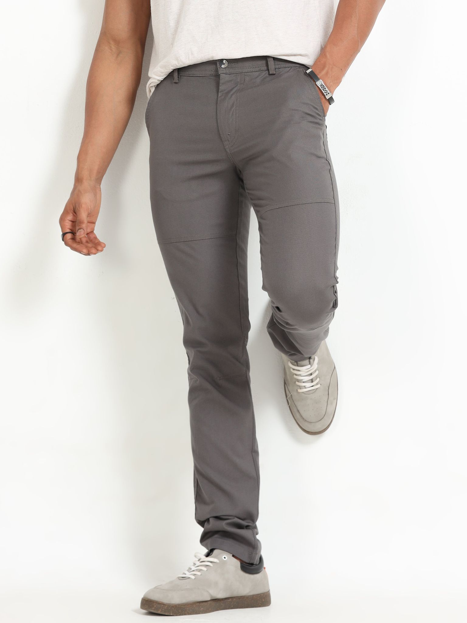 Men Popcorn Dobby Cargo-Grey