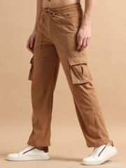 Plus Size Utility Relaxed Fit Cargo Pant - British Tan