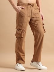 Plus Size Utility Relaxed Fit Cargo Pant - British Tan