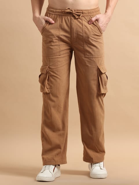 Plus Size Utility Relaxed Fit Cargo Pant - British Tan