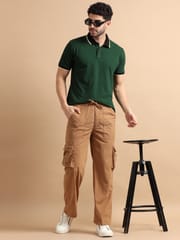 Plus Size Utility Relaxed Fit Cargo Pant - British Tan