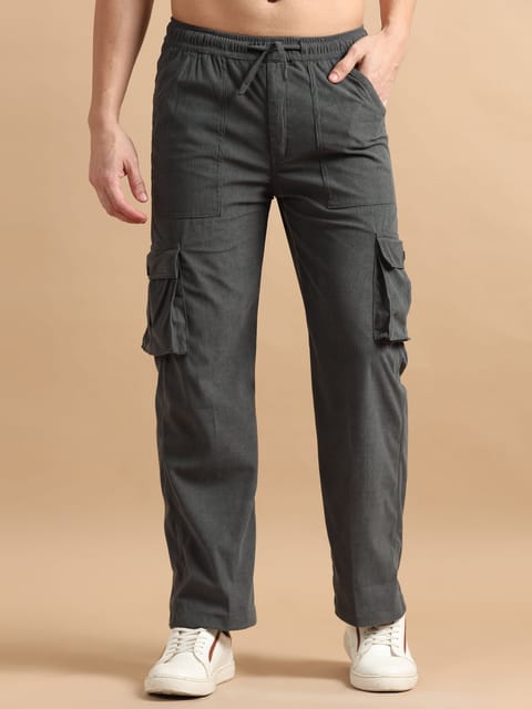 Plus Size Utility Relaxed Fit Cargo Pant - Slate Grey