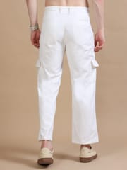 Plus Size White Utility Denim Cargo