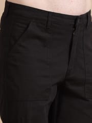 Plus Size Black Utility Denim Cargo