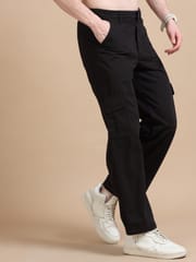 Plus Size Black Utility Denim Cargo