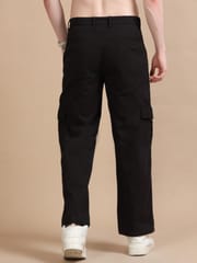 Plus Size Black Utility Denim Cargo