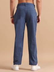 Dark Teal Blue Corduroy Trousers