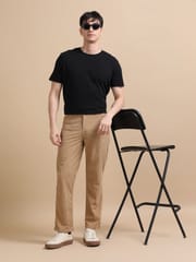 Plus Size Light Brown Corduroy Trousers