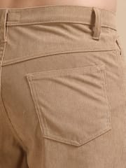 Plus Size Light Brown Corduroy Trousers