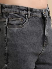 Plus Size Carbon Black Utility Denim Cargo