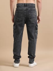 Carbon Black Utility Denim Cargo