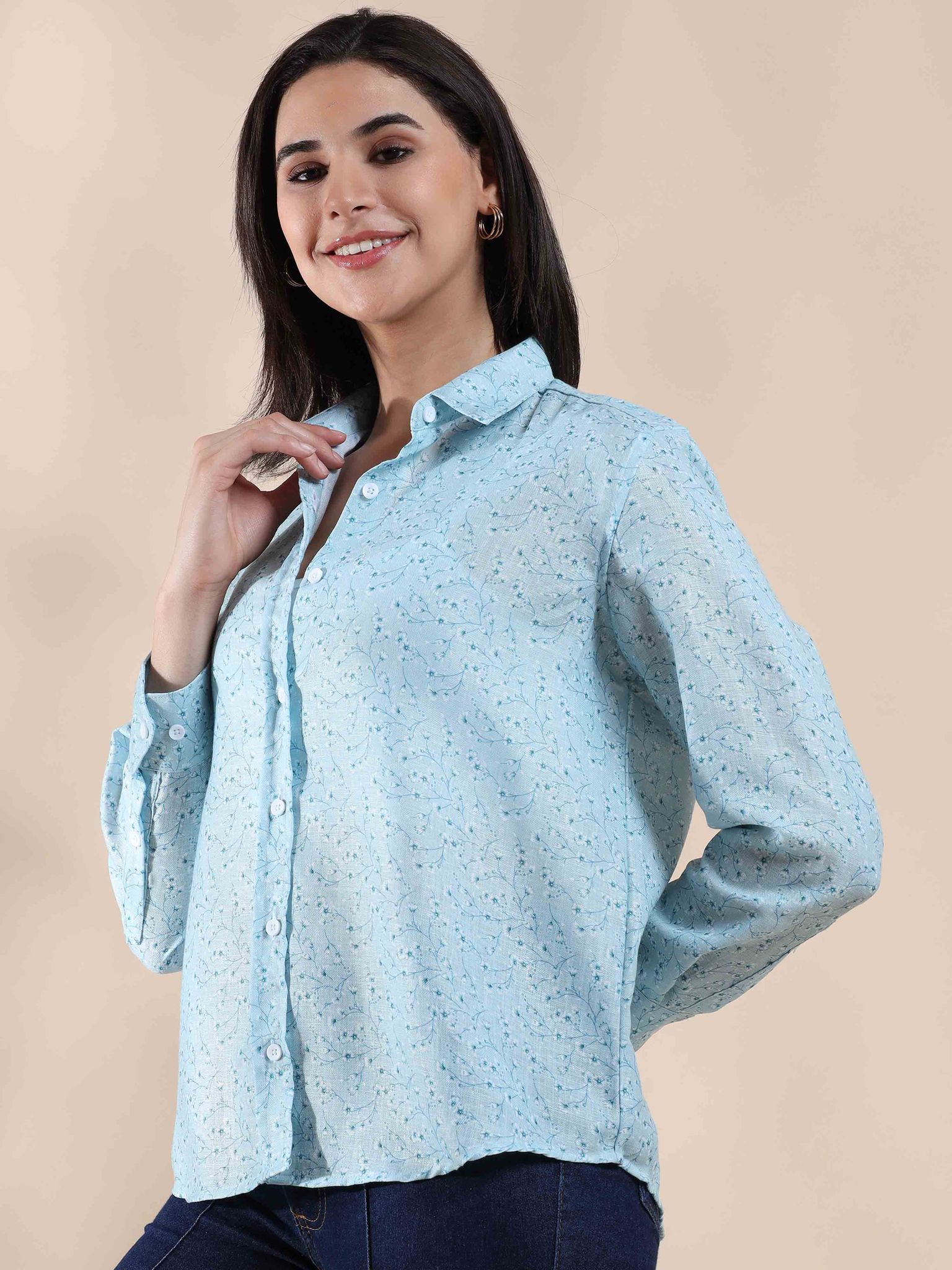 Ocean Mist Melody Cotton Shirt