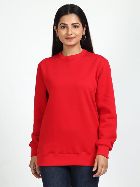 Women Red Sweatshirt