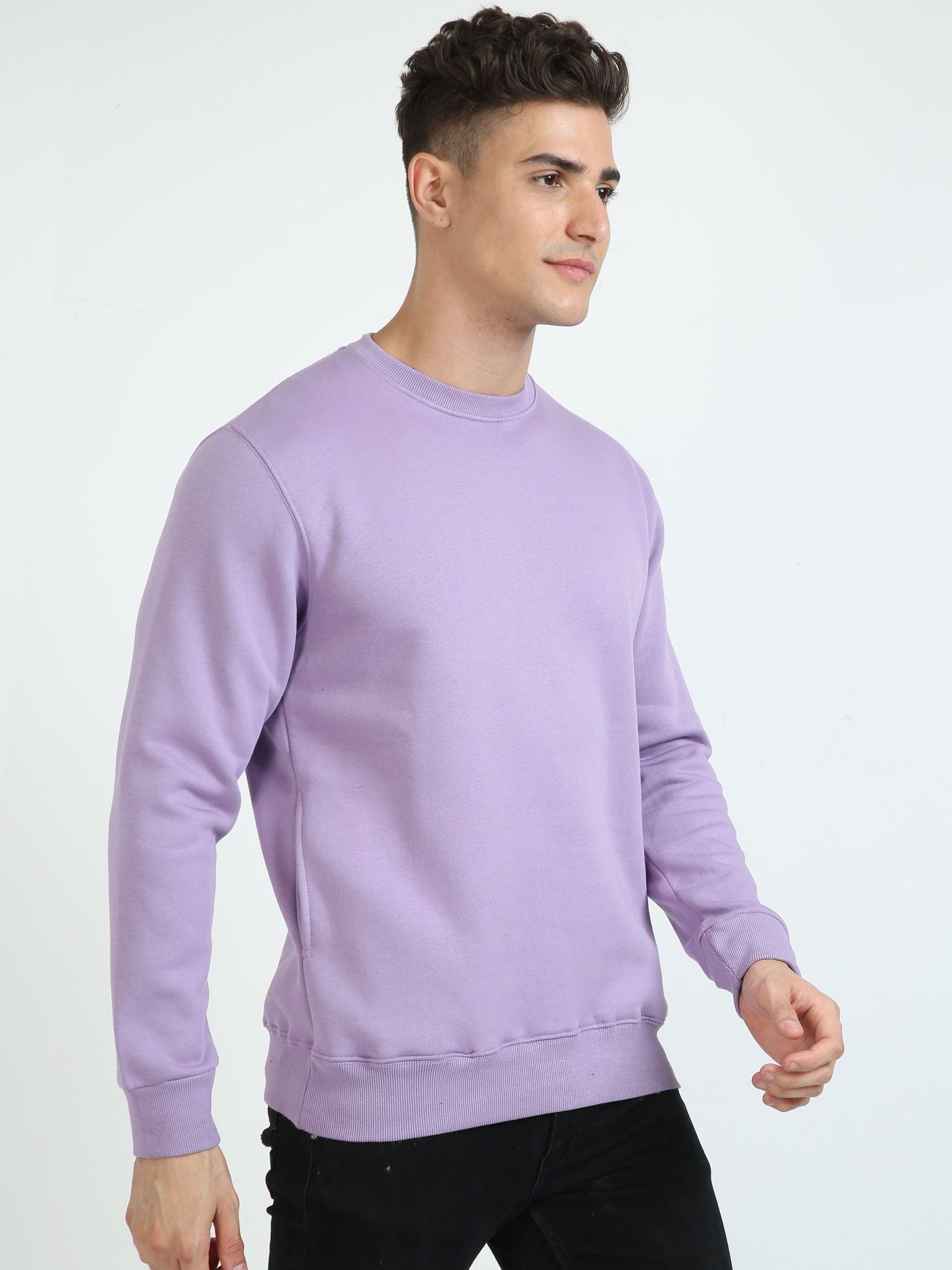 Men Lavender Sweatshirt